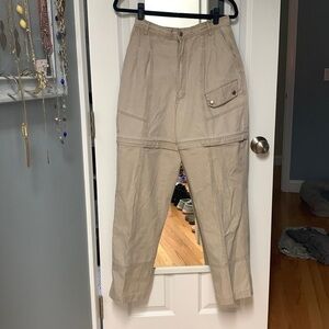 Cabelas Convertible‎ Pants Zip Off Cargo Outdoor Khaki Fishing Outdoors.